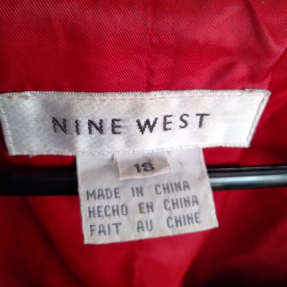 Vintage Nine West Red 100% Leather Long Sleeve Jacket - Picture 4 of 7